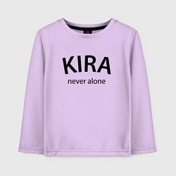 Детский лонгслив Kira never alone - motto