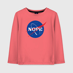 Лонгслив хлопковый детский Nope NASA, цвет: коралловый