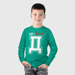 Лонгслив хлопковый детский Диана - человек с большой буквы, цвет: зеленый — фото 2