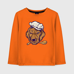 Лонгслив хлопковый детский Chef dog, цвет: оранжевый