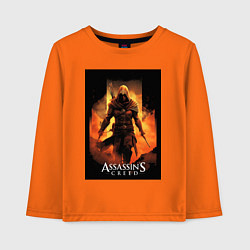 Лонгслив хлопковый детский Assassins creed песочная буря, цвет: оранжевый