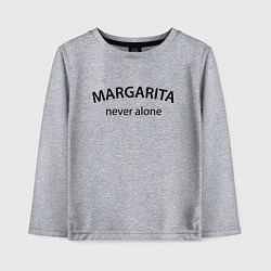 Лонгслив хлопковый детский Margarita never alone - motto, цвет: меланж