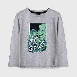 Лонгслив хлопковый детский Астронавт - from space to earth, цвет: меланж
