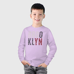 Лонгслив хлопковый детский NYC Brooklyn, цвет: лаванда — фото 2