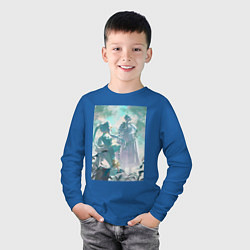 Лонгслив хлопковый детский Провожающая в последний путь Фрирен Гимель, цвет: синий — фото 2