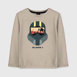 Лонгслив хлопковый детский Helldivers: Paratrooper Helmet, цвет: миндальный