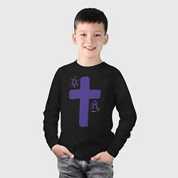 Лонгслив хлопковый детский Depeche Mode - sofad cross, цвет: черный — фото 2