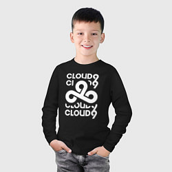 Лонгслив хлопковый детский Cloud9 - in logo, цвет: черный — фото 2