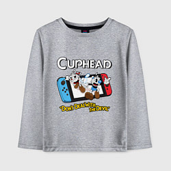 Лонгслив хлопковый детский Switch cuphead, цвет: меланж