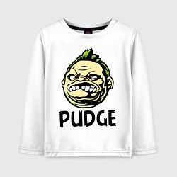 Лонгслив хлопковый детский Pudge Face, цвет: белый