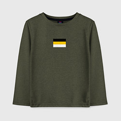 Лонгслив хлопковый детский Rus empire minimalism, цвет: меланж-хаки