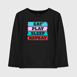 Детский лонгслив Eat play sleep repeat