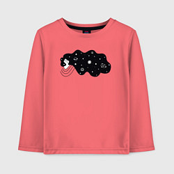 Детский лонгслив Космос в волосах