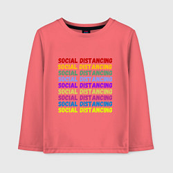 Детский лонгслив Social distancing - социальная дистанция