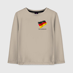 Детский лонгслив Im German - motto