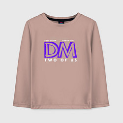 Лонгслив хлопковый детский Depeche Mode - Two of us, цвет: пыльно-розовый