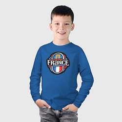 Лонгслив хлопковый детский Дух Франции, цвет: синий — фото 2