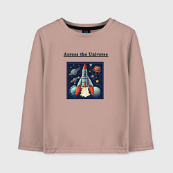 Лонгслив хлопковый детский Across the Universe for ever, цвет: пыльно-розовый