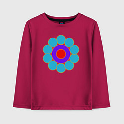 Лонгслив хлопковый детский Геометрия цветка, цвет: маджента