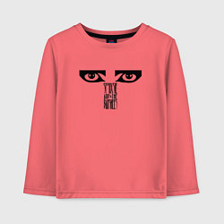 Лонгслив хлопковый детский Siouxsie and the Banshees - Eyes, цвет: коралловый