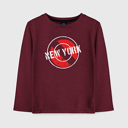 Детский лонгслив New York seal