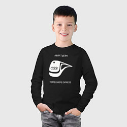 Лонгслив хлопковый детский Kraftwerk - Trans europe express, цвет: черный — фото 2