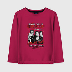 Лонгслив хлопковый детский Depeche Mode - Grew up, цвет: маджента