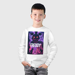Лонгслив хлопковый детский Freddy - мишка Фредди, цвет: белый — фото 2