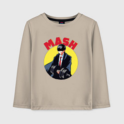 Лонгслив хлопковый детский Мэш Бёрндэд, цвет: миндальный