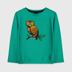 Детский лонгслив Сова на дереве