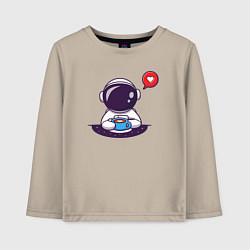 Детский лонгслив Космический кофе