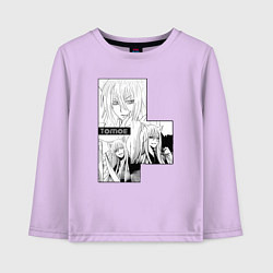 Лонгслив хлопковый детский Очень приятно Бог Томоэ, цвет: лаванда
