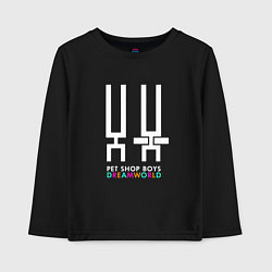 Лонгслив хлопковый детский Pet Shop Boys - Dreamworld, цвет: черный
