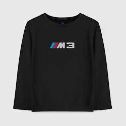 Лонгслив хлопковый детский Amg logo, цвет: черный