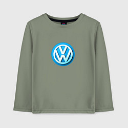 Детский лонгслив Volkswagen logo blue