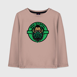 Лонгслив хлопковый детский Новый нормальный обезьян, цвет: пыльно-розовый