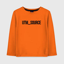 Лонгслив хлопковый детский Utm source, цвет: оранжевый