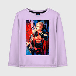 Лонгслив хлопковый детский Ван-Пис Зоро Ророноа, цвет: лаванда