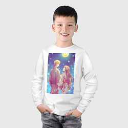 Лонгслив хлопковый детский Нана Осаки, цвет: белый — фото 2