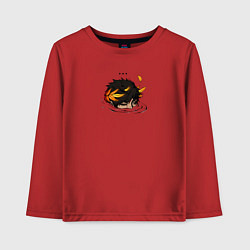 Лонгслив хлопковый детский Загрей сыном Аида Hades, цвет: красный
