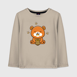 Детский лонгслив Медовый мишка