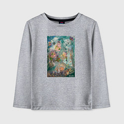 Лонгслив хлопковый детский Позитивная Абстрактная Картина, цвет: меланж