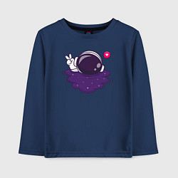 Детский лонгслив Любовь из космоса - peace v