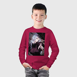 Лонгслив хлопковый детский Магическая битва Мэй Мэй маг первого класса, цвет: маджента — фото 2