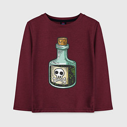 Лонгслив хлопковый детский Poison, цвет: меланж-бордовый