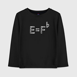 Лонгслив хлопковый детский Теория относительности музыкантов, цвет: черный