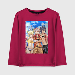 Лонгслив хлопковый детский Хвост Феи Нацу Драгнил Грей Фуллбастер, цвет: маджента