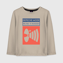 Лонгслив хлопковый детский Depeche Mode - Music for the masses merch, цвет: миндальный