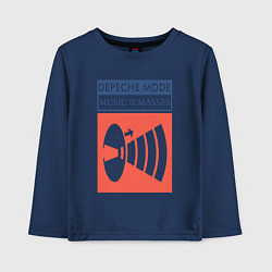 Лонгслив хлопковый детский Depeche Mode - Music for the masses merch, цвет: тёмно-синий