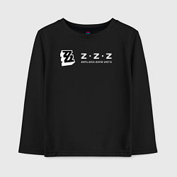 Лонгслив хлопковый детский Zenless zone zero логотип, цвет: черный
